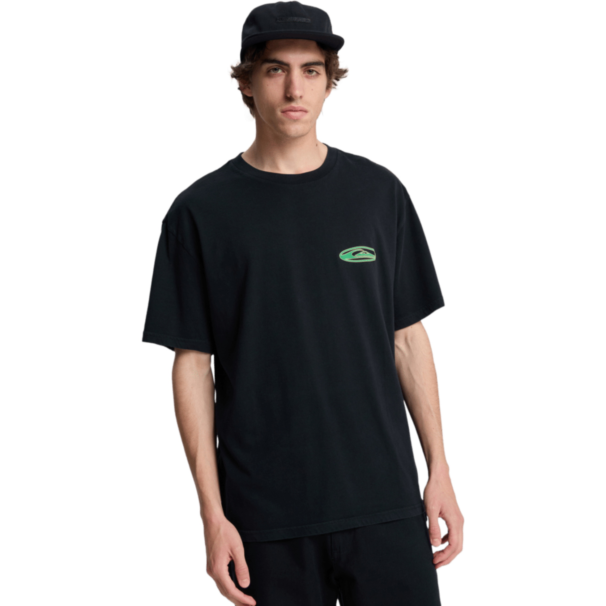 2026 Quiksilver Mens Quikglobe Short Sleeve Tee EQYZT08295 - Black